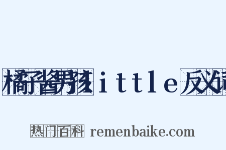 橘子酱男孩little反义词是什么意思的图片